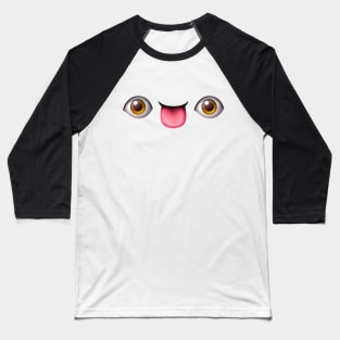 Eyes and Tongue Emoji Baseball T-Shirt